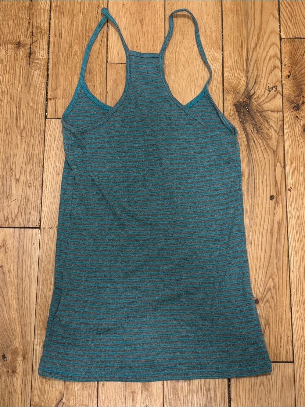 Vans Teal & Gray Striped Racerback Tank Top XS - Picture 5 of 8